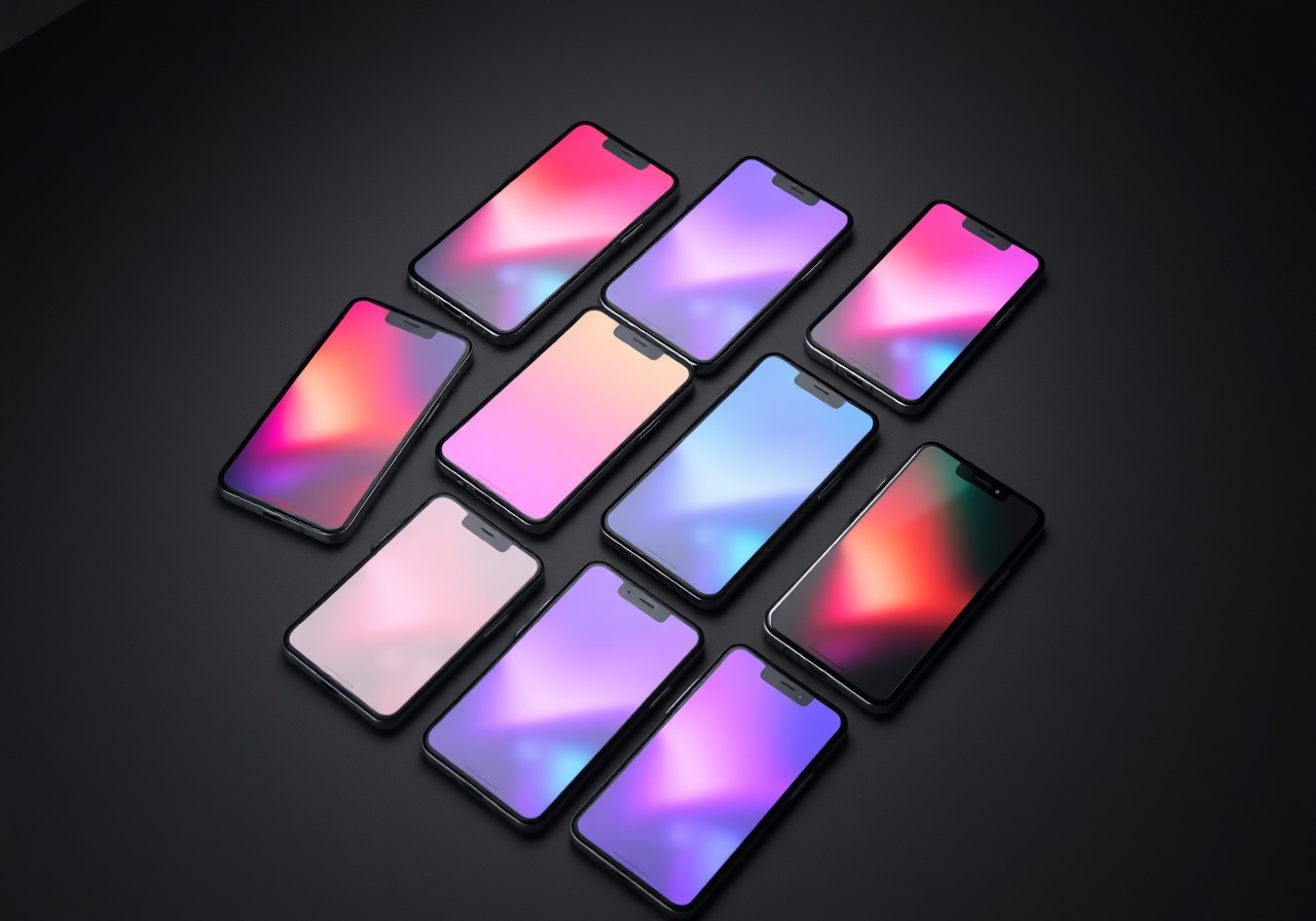 Cyberpunk interface on smartphone