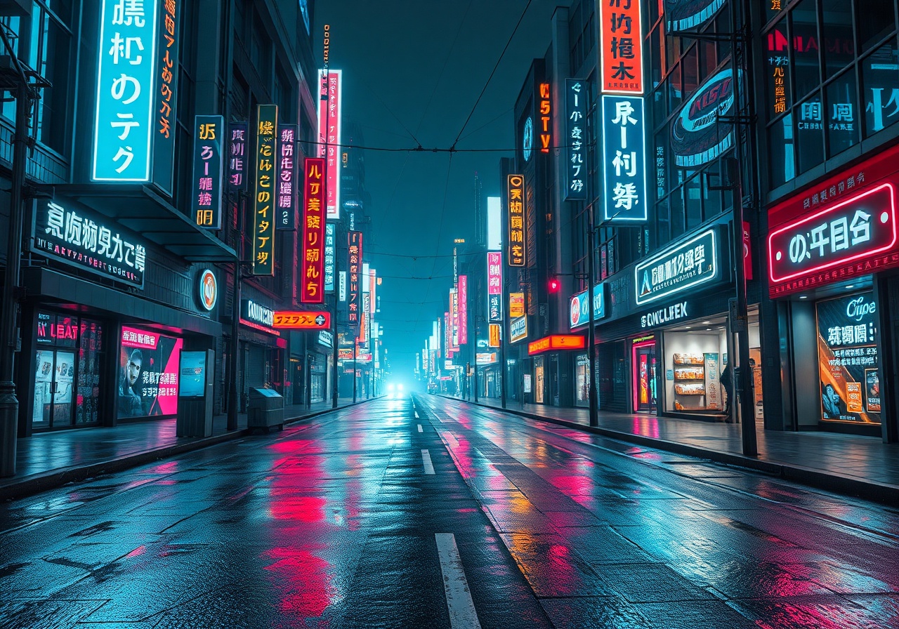 Cyberpunk concept art for Neon District collection